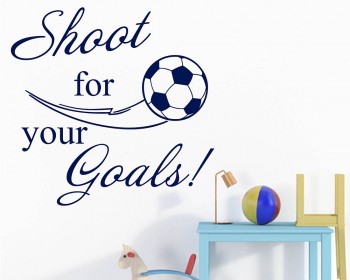 Shoot for Your Goals Football Quote